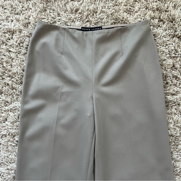 NWT - Ralph Lauren Black Label - Joslyn Wool Wide Leg Pant - Taupe - Picture 2 of 12
